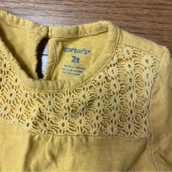 Carters 2T Mustard long sleeve shirt - Picture 2 of 3